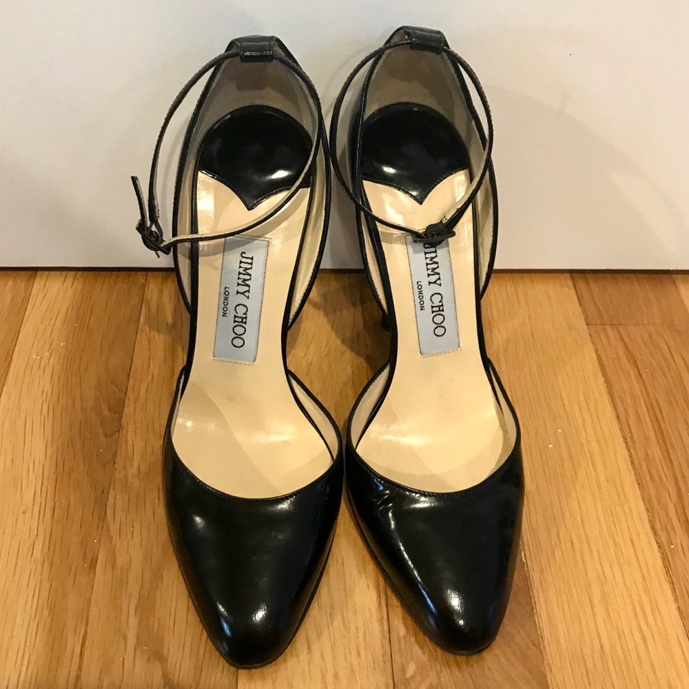 Jimmy Choo Black Patent Leather High Heel Pumps - Picture 3 of 7